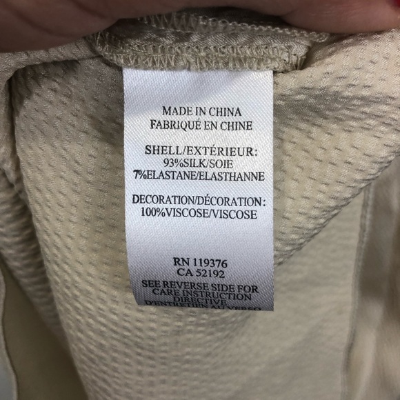 Helmut Lang Long Layered T Tunic Ecru Champagne Gravel Silk and Black Size Small - Picture 6 of 6